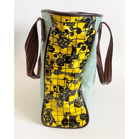 Consuela Classic Tote Bag Shopper Embroidered Floral Ethnic Boho Festive Fun - Picture 9 of 13